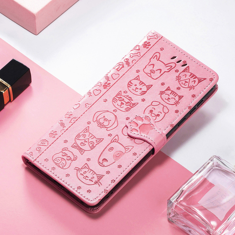 Pink — Girls ZenFone 9 ZS590KS Synthetic Leather Cartoon Wallets Folio Flip Soft Phone Case