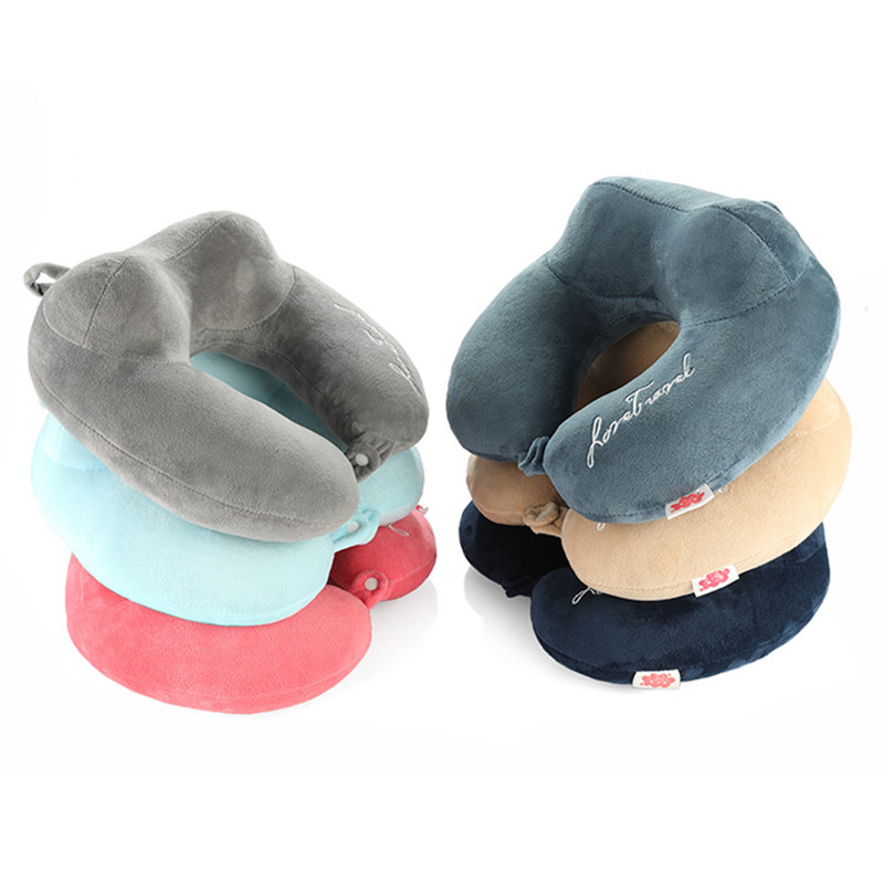 หมอนรองคอ uType Pillow Travel Office Nap Protect Neck Cervical vertebra Pillow Aircraft uShape Neck Pillow Car Adult Pillow Pill  