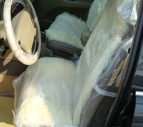 汽车一次性座套 汽修座套 塑料透明汽车座套坐 洗车装潢防护用品