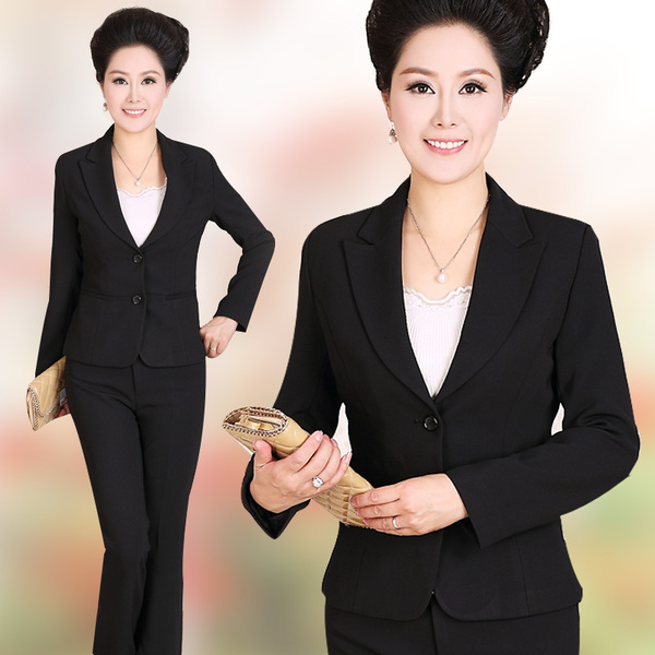中老年女装小西装妈妈装春装中年大码40-50岁职业套装两件套秋