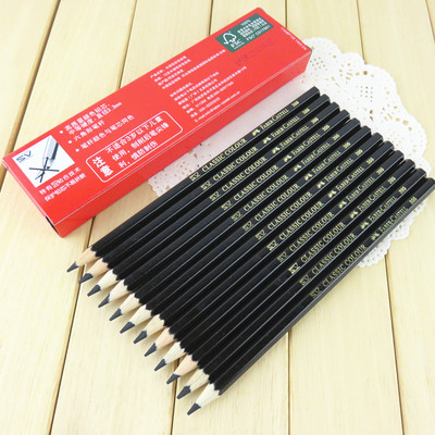 辉柏嘉水溶彩铅499油性彩铅399黑色12支整盒装 部队记号涂色笔
