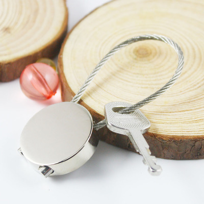 圆形钢丝绳钥匙圈 创意男士女士钢丝钥匙绳钥匙扣 日韩流行钥匙扣