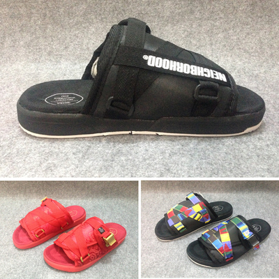 韩国代购陈冠希visvim拖鞋男潮藤原浩韩版休闲情侣款一字拖女凉鞋