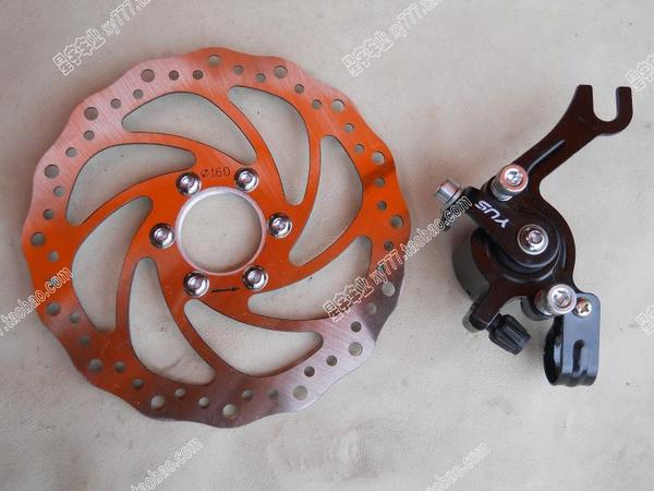 自行车 电动车碟刹 线拉机械式碟刹 普通自行车直接改装碟刹套件