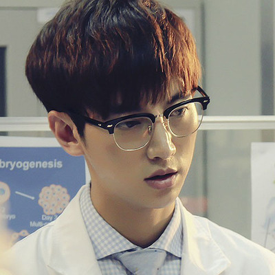 我的奇妙男友同款复古半框男圆脸超轻tr90配近视眼镜框架女韩版潮