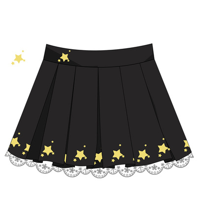 东方project雾雨魔理沙印象动漫短裙主题蕾丝印花短裙动漫周边