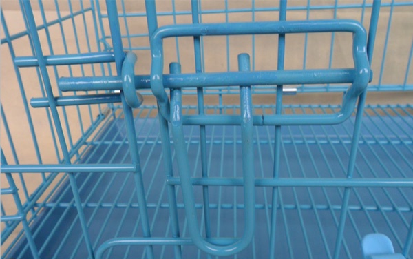 加粗铁丝优质猫狗笼子 折叠式中号2尺2尺半3尺 手提笼带天窗狗窝