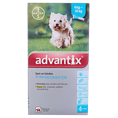 全国包邮原装德国拜耳犬用体外驱虫滴剂4-10kg成犬整盒4支打虫药