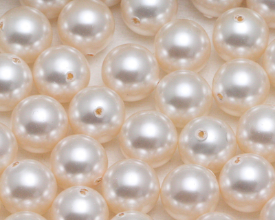 原装正品奥地利水晶元素 半孔圆珍珠5818-621奶白玫瑰