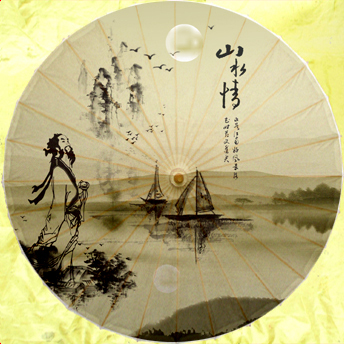 江南油伞油纸伞复古民族竹雨伞装饰装修伞收藏礼物伞水墨山水情2