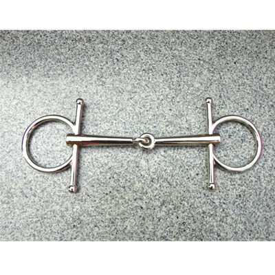 马术用品马匹装备马具用品马嚼子镀镍口衔铁h型口衔15厘米