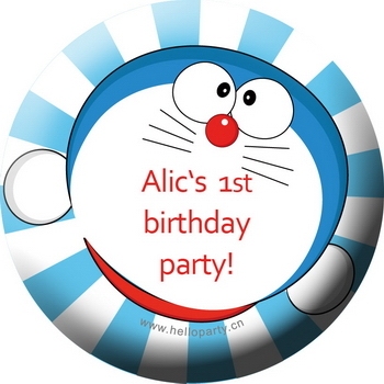 生日派对庆典哆啦a梦机器猫派对个性徽章