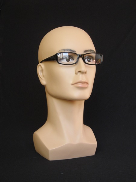 男pvc模特头帽子围巾口罩头盔面具眼镜假发展示假人头 男头模道具