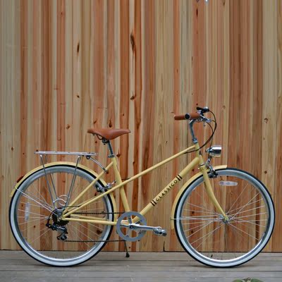 classico复古自行车mixte车架城市复古男女式自行车单车变速车