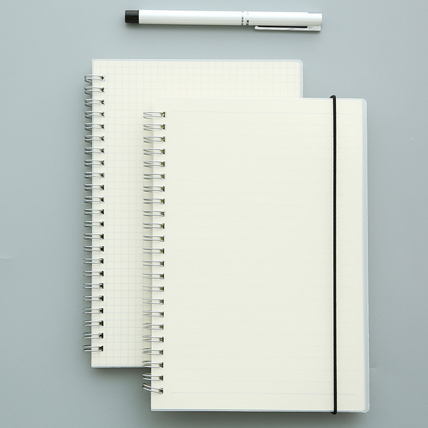 包邮 文具线圈本pp磨砂笔记本记事本活页手帐本子横线空白手账本