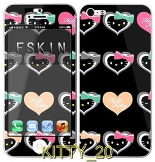 iphone蘋果6s六5s五5c手機4s四代plus痛貼紙彩膜 hello kitty貓20-淘