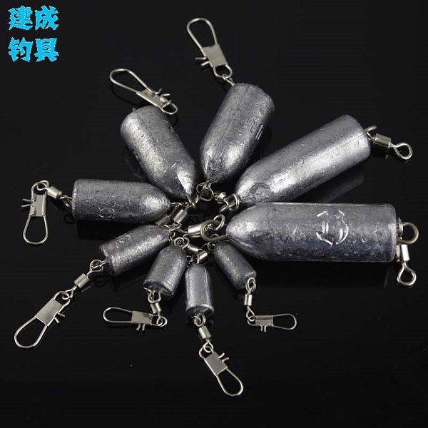 永煌子弹型带美式转环海竿铅坠铅坠钓鱼配重万能子弹型坠矶竿鱼坠