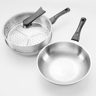 正品德国品牌ales爱乐仕蜂巢无涂层不粘锅不锈钢无涂层四件组锅具