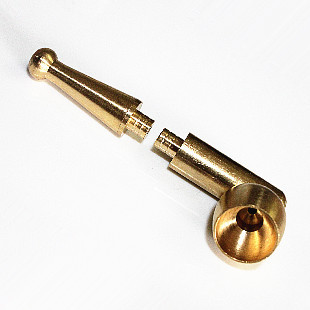 烟斗烟嘴配件 旱烟锅铜咬嘴接头12mm 带过滤 两用型 烟嘴过滤铜头