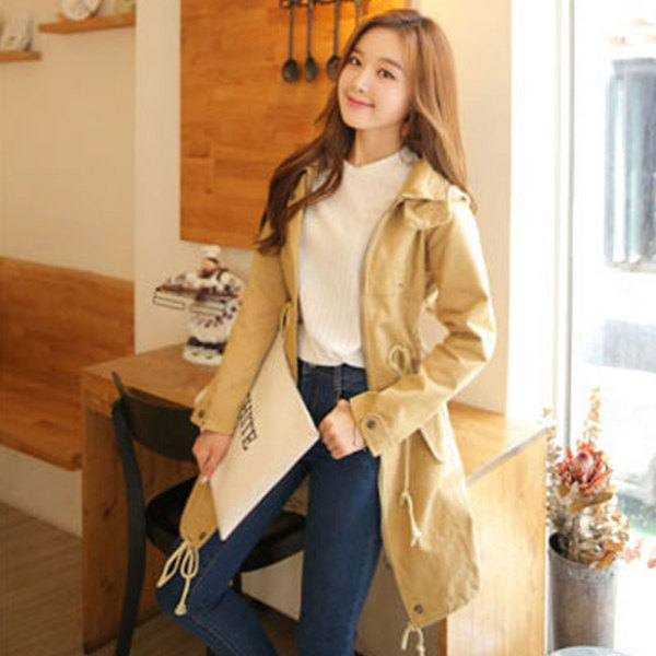 2017春装新款大码女装春秋装春季中长款修身大衣女士风衣外套 269