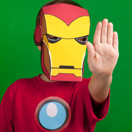 钢铁侠面具 实际比例 3d立体纸模型diy 手工