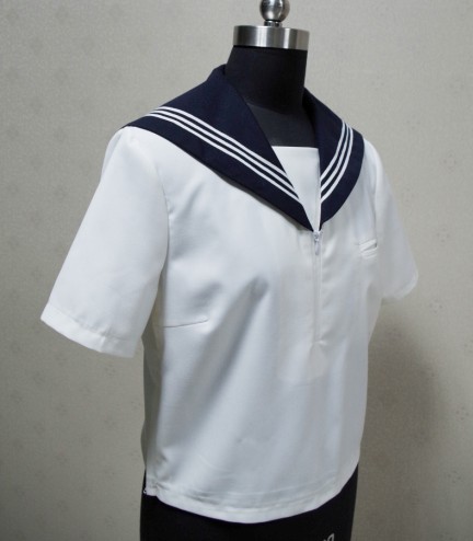 日本校服制服 日本夏季關東領3本水手服上衣