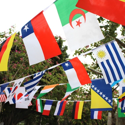 足球迷2016法国欧洲杯欧锦赛用品豪门球队酒吧吊旗大队旗挂国旗子