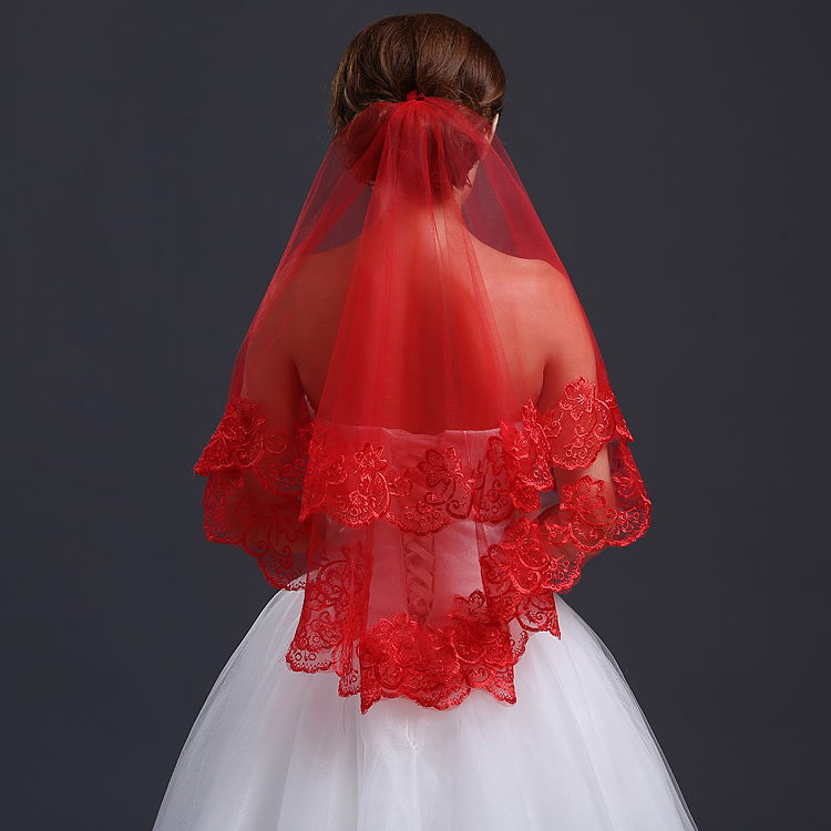 红色婚纱头像图片