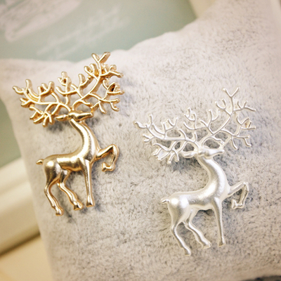 bolele 日韩小清新森系麋鹿安全胸针 男女别针 领针 情侣饰品配饰