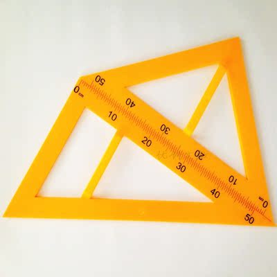 三角尺大三角板 老师演示用 2件套教学三角尺 塑料制质60度45度