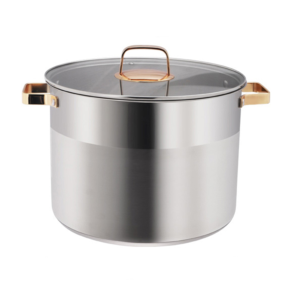 乐厨乐 304不锈钢煲大容量汤锅不粘锅家用复合底电磁炉通用 30cm