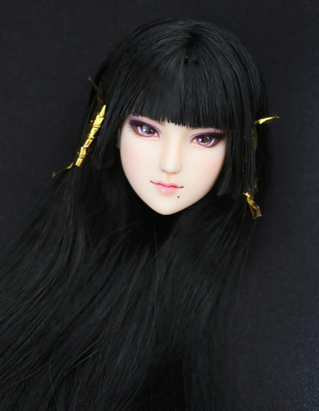 1/6 obitsu ob 女兵人头雕 游戏角色定制 女天狗 可接phicen 岚