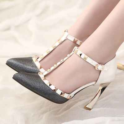 月牙儿欧罗巴山山唯品会女鞋2016新款夏包脚趾凉鞋欧美包头鞋凉