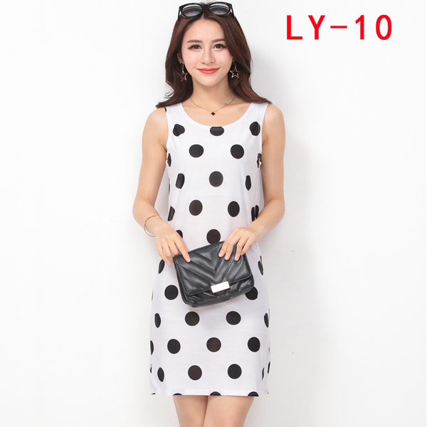 批发女装连衣裙中长款韩国宽松胖MM碎花裙民族风冰丝无袖背心裙夏