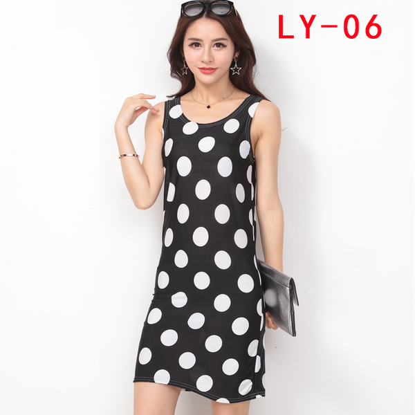 批发女装连衣裙中长款韩国宽松胖MM碎花裙民族风冰丝无袖背心裙夏