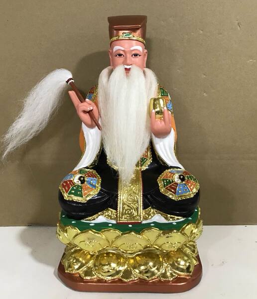 六壬先师 六壬仙师 六壬祖师 厂家直销 定制 香樟木雕刻神像40cm