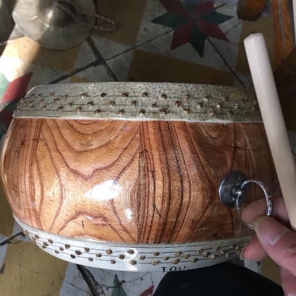 8寸竹钉牛皮堂鼓 白坯堂鼓 精制原木堂鼓 川堂鼓 汉鼓道士用鼓