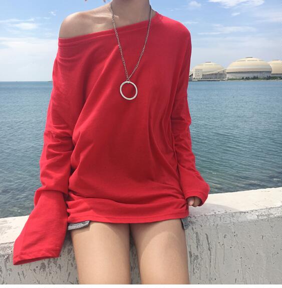 韩版2016春季新款必备基础轻薄宽松长袖T恤防晒衫空调衫多色上衣