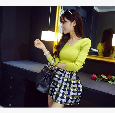 2016秋冬新款百搭V领长袖打底衫女紧身性感弹力针织衫套头毛衣女