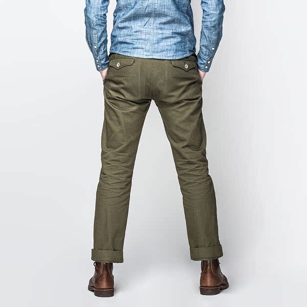 捭和(bai-he denim)officers field chino 军官裤 hbt人字斜