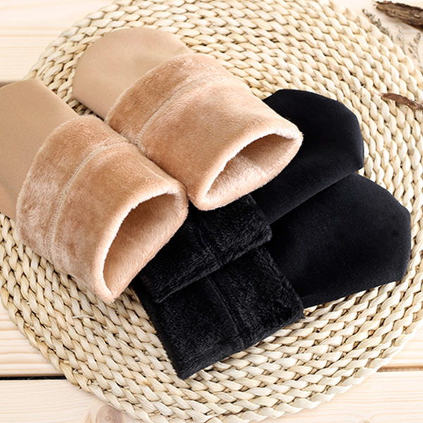 秋冬季袜子女加绒天鹅绒肉色短袜保暖防冻防裂老人加厚地板地毯袜