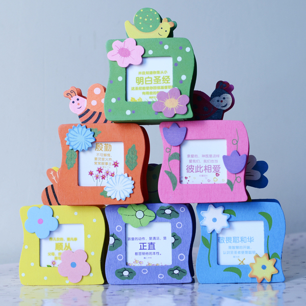 基督教礼品可爱卡通木质笔筒学生儿童主日学奖品夏令营礼物批发