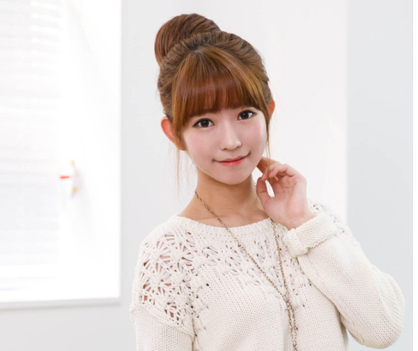 直发包头饰丸子头假发包蓬松新娘盘发道姑头花苞头发包古装 假发