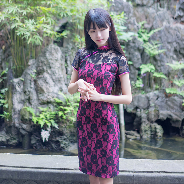 新款旗袍春日常旗袍短款连衣裙夏装2016女士旗袍礼服改良夏天旗袍