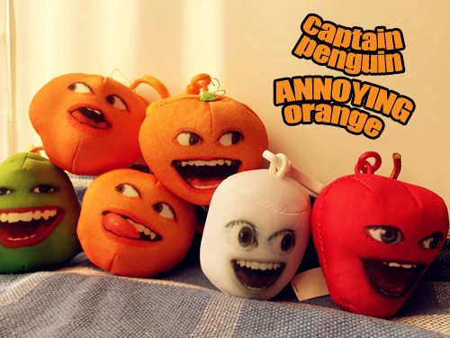 正版外贸 烦人的橘子 桔子柳丁 annoying orange毛绒玩具挂件包挂