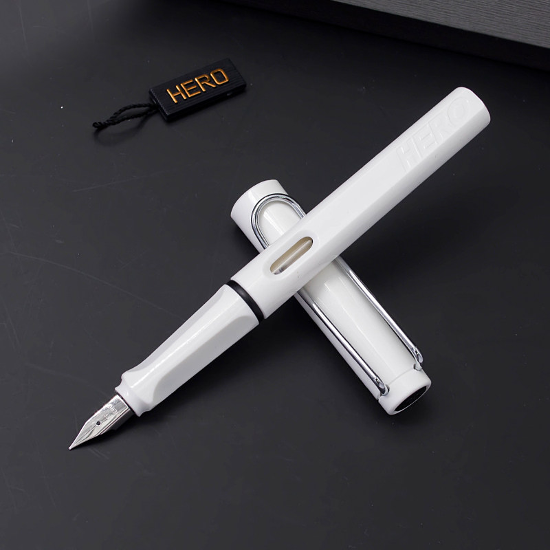 正品旗舰店 英雄钢笔359学生用墨囊钢笔 书写练字礼盒装定制刻字