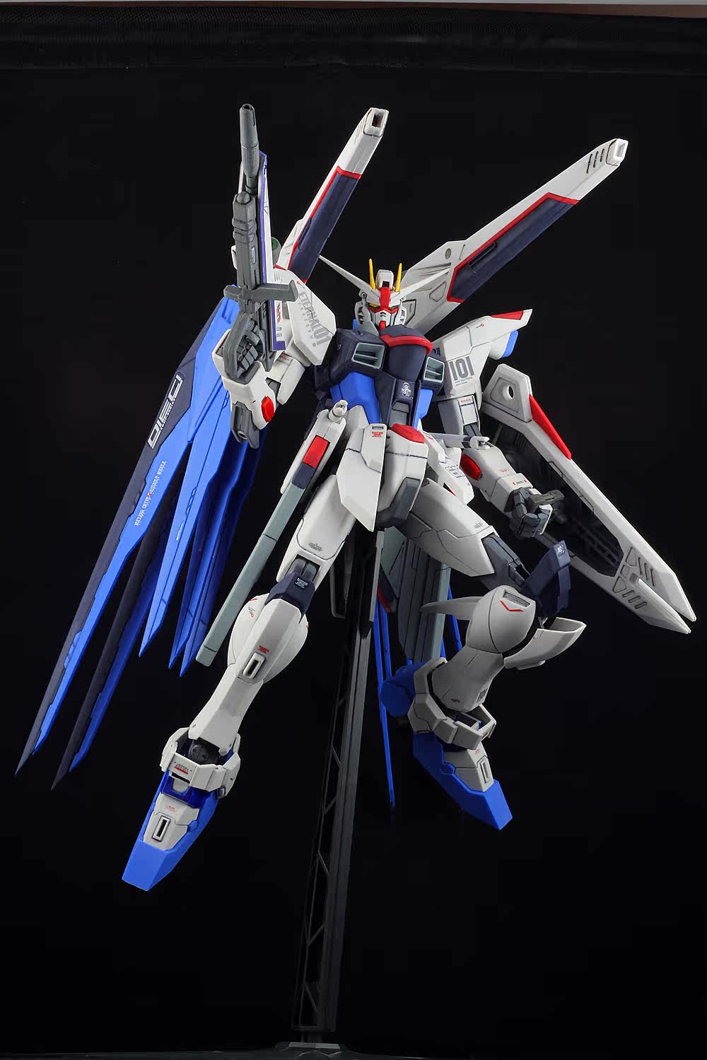 绝对现货包邮台湾龙桃子mg1/100自由改高达送支架拼装模型