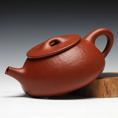 宜兴紫砂壶家藏原矿大红袍朱泥 全手工景舟石瓢 紫砂茶壶茶具包邮