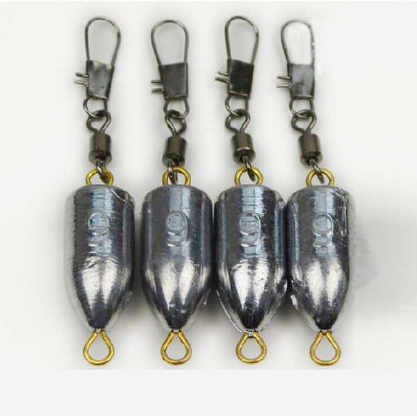 子弹型铅坠 带环海竿铅坠矶竿鱼坠双环铅坠钓鱼配重坠子