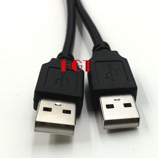 usb公对公线 usba对a双公头线 usb供电线 数据线延长线50cm黑色